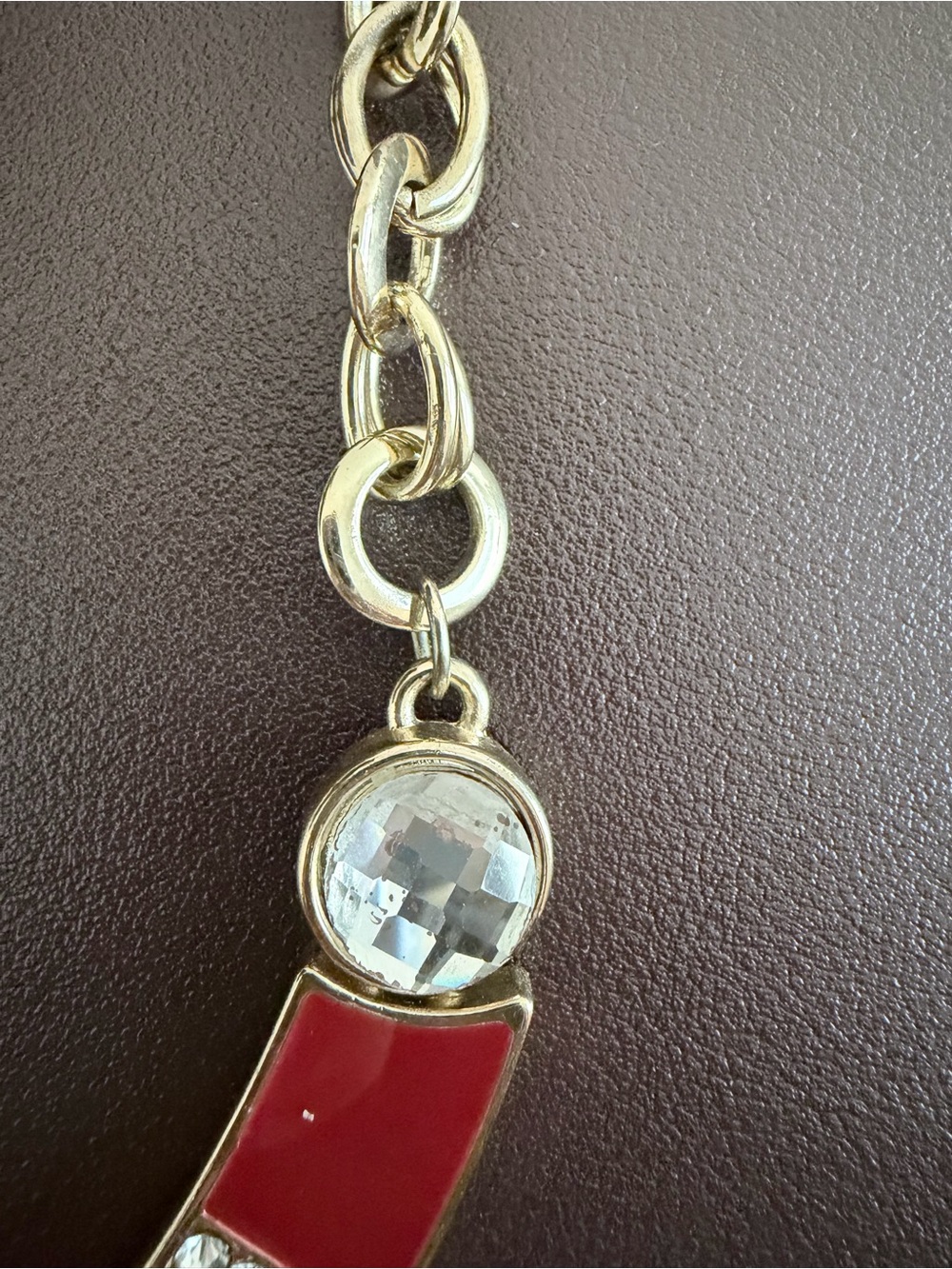 The Limited Women's Burgundy and Gold Collar Necklace - m - Picture 3 of 4